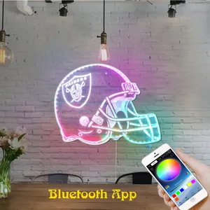 Las Vegas Raiders Helmet Logo RGB LED Sign