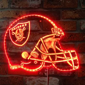 Las Vegas Raiders Helmet Logo RGB LED Sign