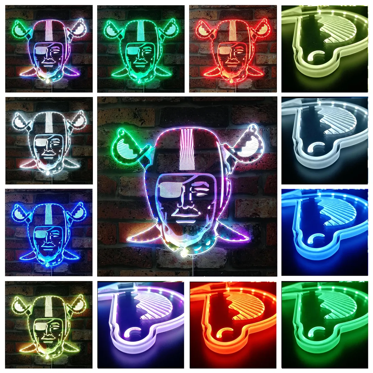 Las Vegas Raiders Logo RGB LED Sign