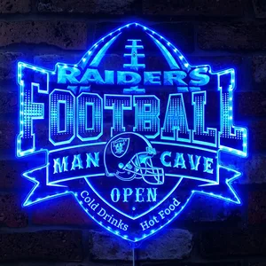 Las Vegas Raiders Man Cave RGB LED Sign
