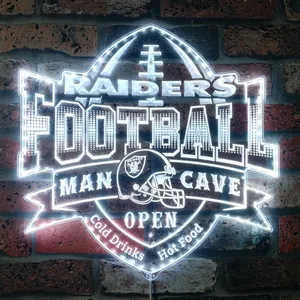 Las Vegas Raiders Man Cave RGB LED Sign