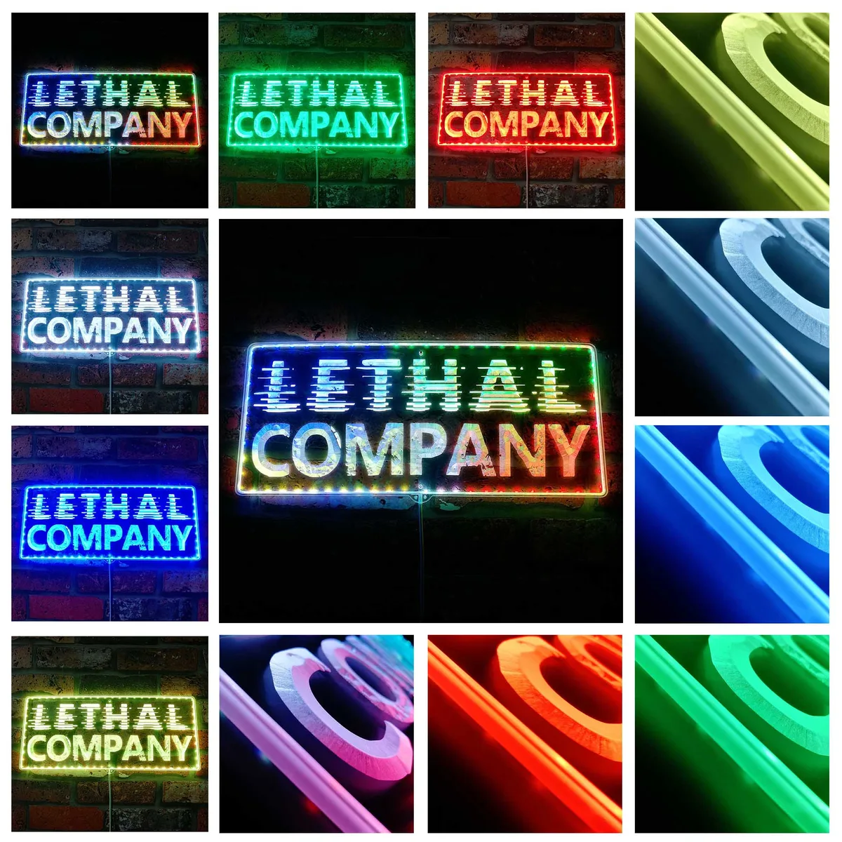 Lethal Company Logo RGB LED Sign