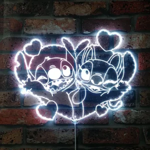 Lilo and Stitch Stitch and Angel RGB LED Sign