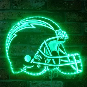 Los Angeles Chargers Helmet Logo RGB LED Sign