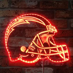 Los Angeles Chargers Helmet Logo RGB LED Sign