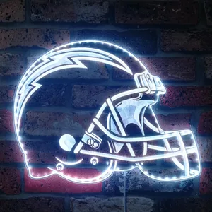 Los Angeles Chargers Helmet Logo RGB LED Sign