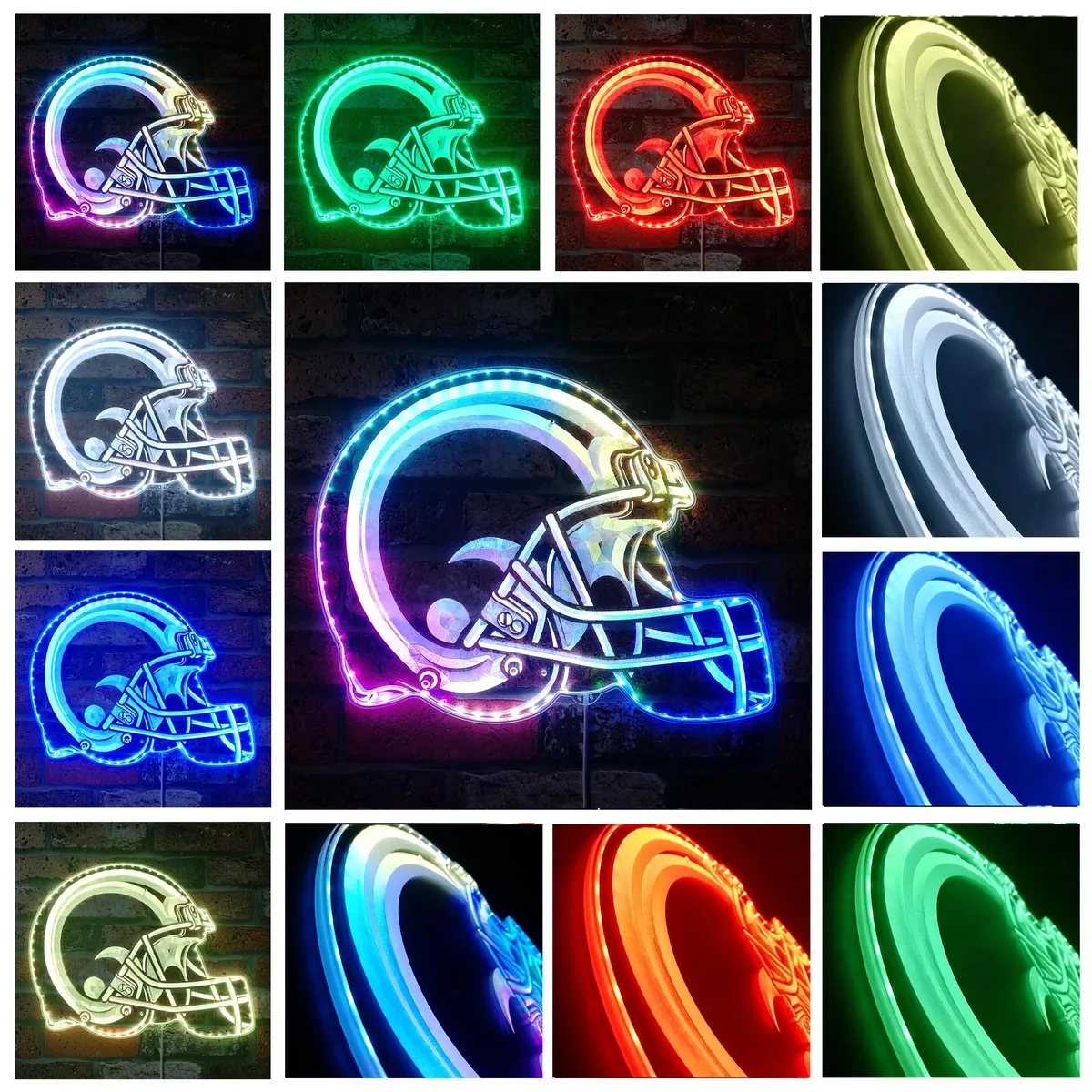 Los Angeles Rams Helmet Logo RGB LED Sign