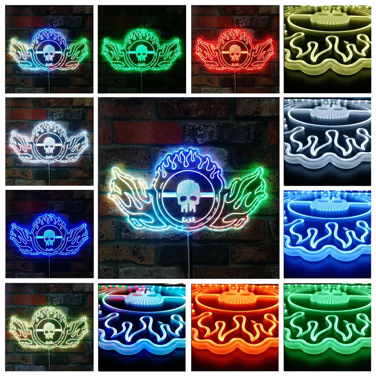 Mad Max Wasteland Skull RGB LED Sign