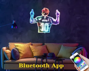Messi Back RGB LED Sign