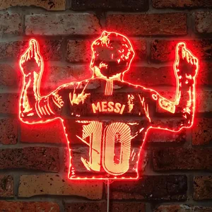 Messi Back RGB LED Sign
