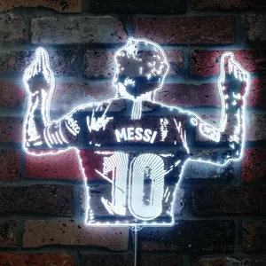 Messi Back RGB LED Sign