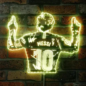 Messi Back RGB LED Sign