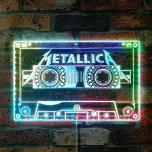 Metallica Cassette Logo RGB LED Sign