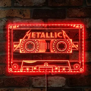 Metallica Cassette Logo RGB LED Sign