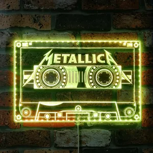 Metallica Cassette Logo RGB LED Sign