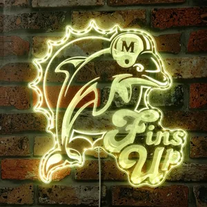 Miami Dolphins Fins Up RGB LED Sign