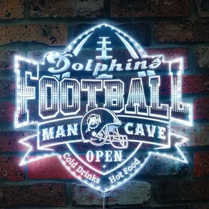 Miami Dolphins Man Cave RGB LED Sign