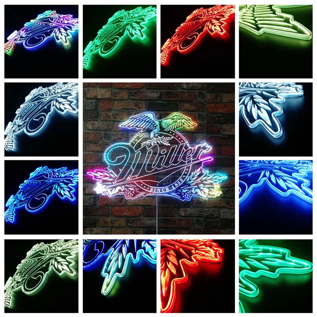 Miller Eagle Since 1855 RGB LED Sign