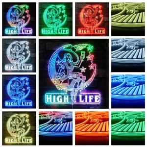 Miller High Life Lady RGB LED Sign