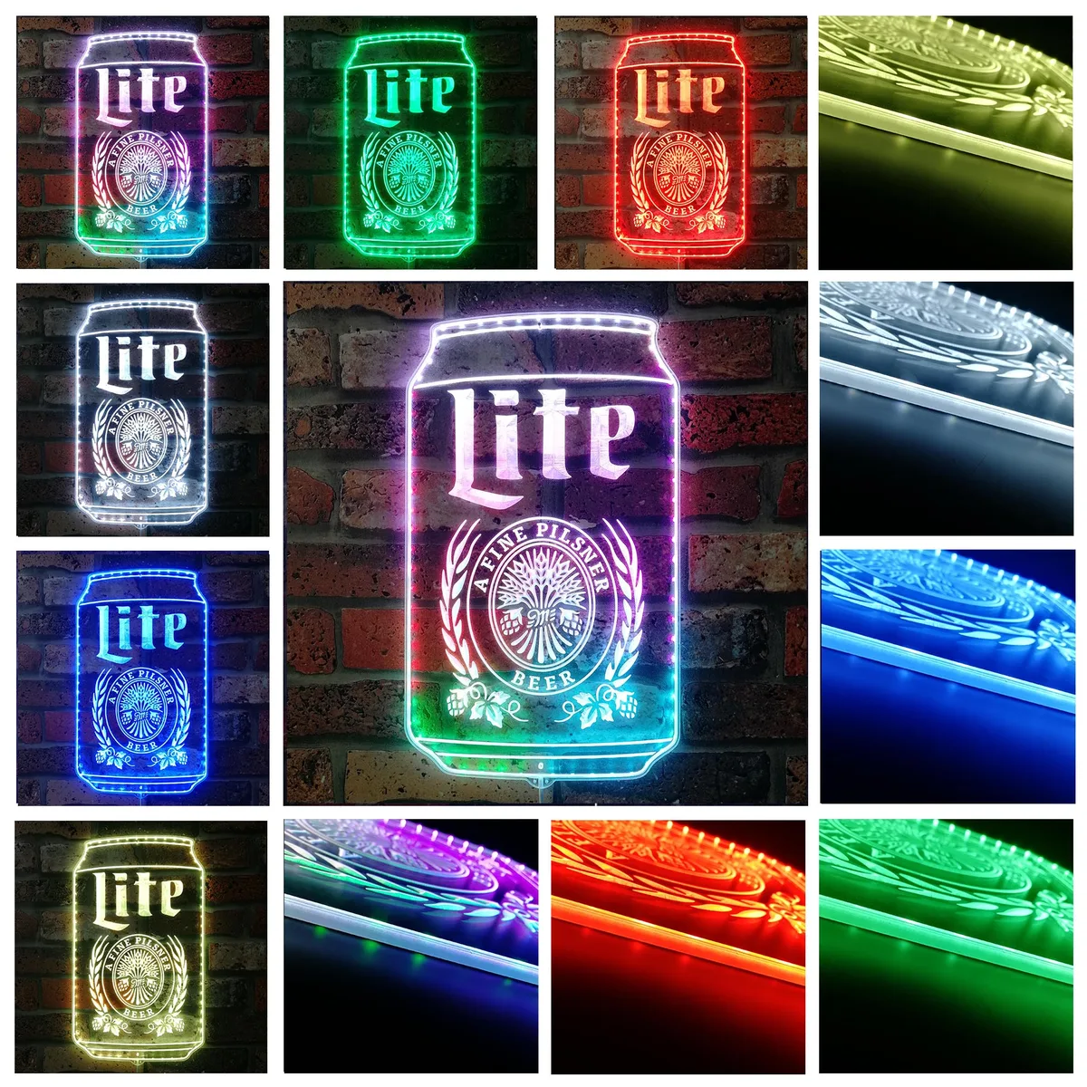 Miller Lite Can RGB LED Sign