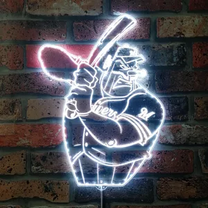 Milwaukee Brewers Baseball RGB LED Sign