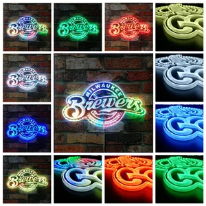 Milwaukee Brewers Logo RGB LED Sign