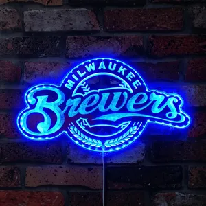 Milwaukee Brewers Logo RGB LED Sign