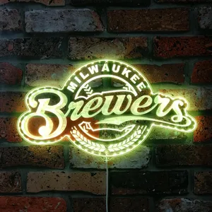 Milwaukee Brewers Logo RGB LED Sign