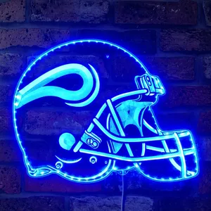 Minnesota Vikings Helmet Logo RGB LED Sign