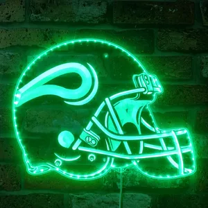 Minnesota Vikings Helmet Logo RGB LED Sign