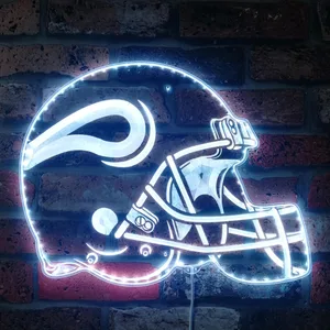 Minnesota Vikings Helmet Logo RGB LED Sign