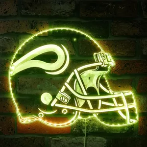Minnesota Vikings Helmet Logo RGB LED Sign