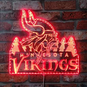 Minnesota Vikings Logo 2 RGB LED Sign