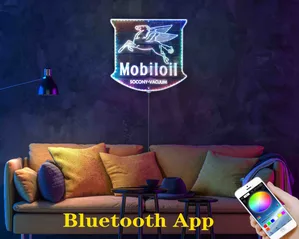 Mobil Oil Logo RGB LED Sign