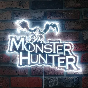 Monster Hunter Logo RGB LED Sign