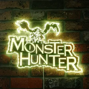 Monster Hunter Logo RGB LED Sign