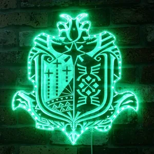 Monster Hunter World Logo RGB LED Sign