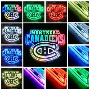 Montreal Canadiens Text Logo RGB LED Sign