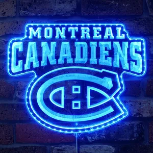Montreal Canadiens Text Logo RGB LED Sign