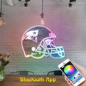 New England Patriots Helmet Logo RGB LED Sign