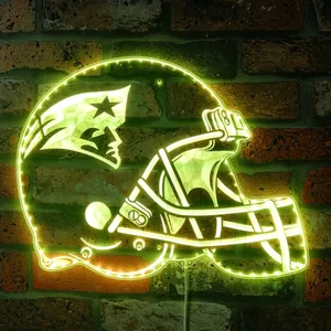 New England Patriots Helmet Logo RGB LED Sign
