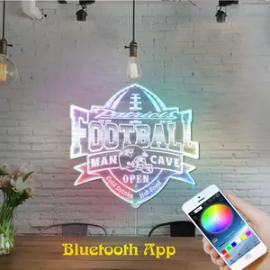 New England Patriots Man Cave RGB LED Sign