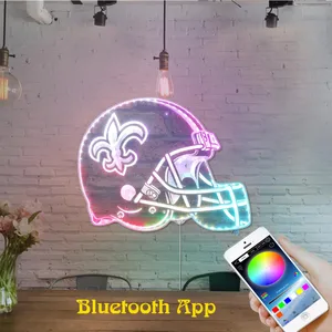 New Orleans Saints Helmet Logo RGB LED Sign