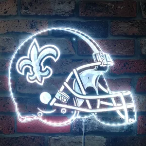 New Orleans Saints Helmet Logo RGB LED Sign