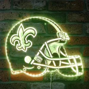 New Orleans Saints Helmet Logo RGB LED Sign