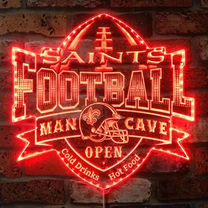 New Orleans Saints Man Cave RGB LED Sign