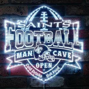 New Orleans Saints Man Cave RGB LED Sign