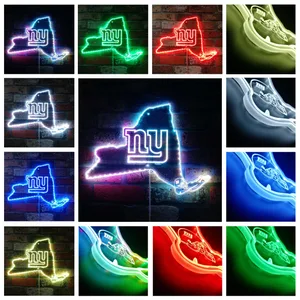 New York Giants State Map RGB LED Sign