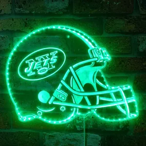 New York Jets Helmet Logo RGB LED Sign