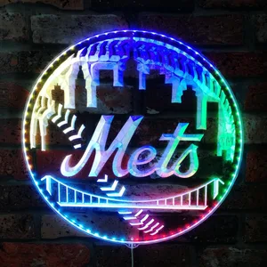 New York Mets Baseball Logo RGB LED Sign